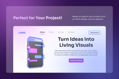 Generative AI &amp; Creativity 3D Icon Pack Product Image 5