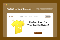 3D Football Essentials Icon Pack Product Image 5