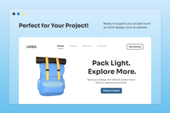 Modern Outdoor Explorer 3D Icons Product Image 5