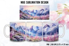 Wildflowers in Winter Mug Wrap Sublimation Designs Product Image 1