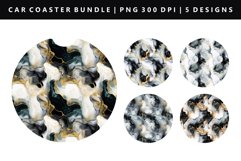 Alcohol Ink Keychain And Car Coaster Sublimation Design Product Image 1