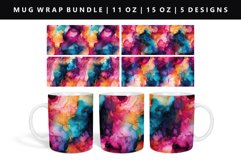 Alcohol Ink 11oz, 15oz Mug Sublimation | Mug Wrap PNG Product Image 1