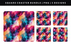 Alcohol Ink Square Coaster Design | Square Coaster PNG Product Image 1