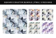 Alcohol Ink Square Coaster Design | Square Coaster PNG Product Image 1
