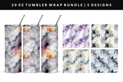 Alcohol Ink 20oz Tumbler Wrap | Sublimation PNG Design Product Image 1