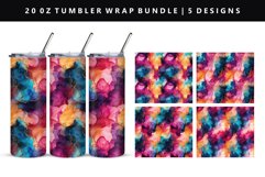 Alcohol Ink 20oz Tumbler Wrap | Sublimation PNG Design Product Image 1