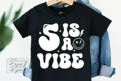 5 Is A Vibe SVG - 5th Birthday Retro - Five Birthday Boy PNG Product Image 3