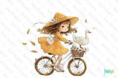 Joyful Young Girl Sublimation Clipart Product Image 1