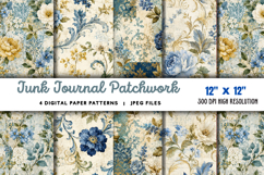 Junk Journal Patchwork Backgrounds JPG Product Image 1