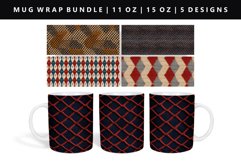 Knitted 11oz, 15oz Mug Sublimation | Mug Wrap PNG Bundle Product Image 6