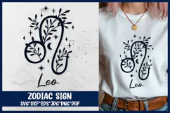 Leo Zodiac Sign SVG. Horoscope Symbol Laser Cut File. Product Image 1