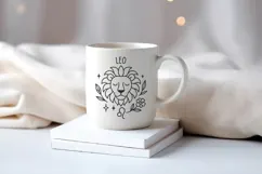 Leo Zodiac Sign SVG | Cute Horoscope Leo Keychain PNG Product Image 3