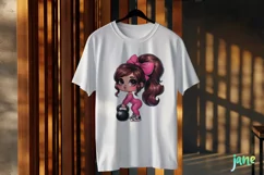 Little Girl With Gym Sublimation Clipart Product Image 3