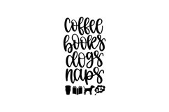 Coffee books dogs naps SVG Cut File Product Image 1