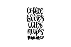 Coffee books cats naps SVG Cut File Product Image 1
