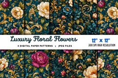 Luxury Floral Flowers Backgrounds JPG Product Image 1