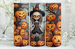Creepy Halloween Tumbler Wrap PNG | Halloween Tumbler Wrap Product Image 5