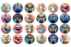 Round Wind Spinner Sublimation Bundle | Wind Spinner PNG Product Image 5