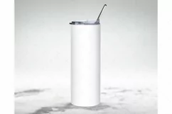20oz Skinny Tumbler Mockup Full wrap | Full view wrap mockup Product Image 5