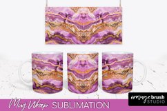 Marble Mug Wrap - 3D Marble Texture Mug Sublimation Design Product Image 1