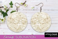 Marble Texture Round Earring Sublimation, Abstract Earrings Product Image 1