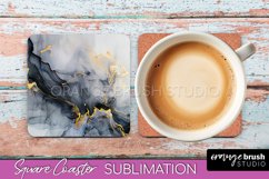 Marble Texture Square Coaster Sublimation - Marble Coaster Product Image 1