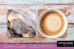 Marble Texture Square Coaster Sublimation - Marble Coaster Product Image 1