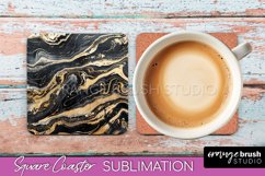 Marble Texture Square Coaster Sublimation - Marble Coaster Product Image 1