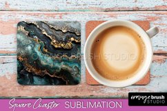 Marble Texture Square Coaster Sublimation - Marble Coaster Product Image 1