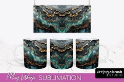 Marble Mug Wrap - 3D Marble Texture Mug Sublimation Design Product Image 1