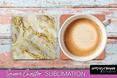 Marble Texture Square Coaster Sublimation - Marble Coaster Product Image 1
