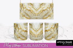 Marble Mug Wrap - 3D Marble Texture Mug Sublimation Design Product Image 1