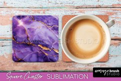 Marble Texture Square Coaster Sublimation - Marble Coaster Product Image 1
