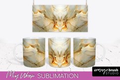 Marble Mug Wrap - 3D Marble Texture Mug Sublimation Design Product Image 1
