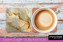 Marble Texture Square Coaster Sublimation - Marble Coaster Product Image 1
