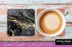 Marble Texture Square Coaster Sublimation - Marble Coaster Product Image 1