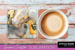 Marble Texture Square Coaster Sublimation - Marble Coaster Product Image 1