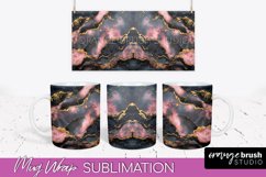 Marble Mug Wrap - 3D Marble Texture Mug Sublimation Design Product Image 1