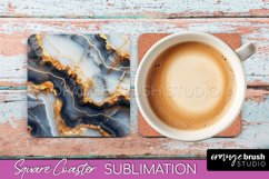 Marble Texture Square Coaster Sublimation - Marble Coaster Product Image 1