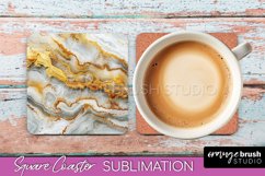 Marble Texture Square Coaster Sublimation - Marble Coaster Product Image 1