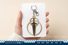 Medieval Sword Keychain SVG | Knight Sword Cut File Product Image 2