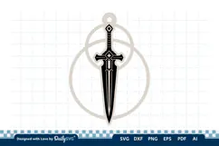 Medieval Sword Keychain SVG | Knight Sword Cut File Product Image 3