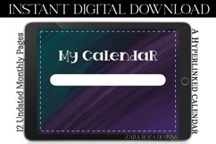 Amethyst Green Monthly PDF Digital Calendar for Goodnotes Product Image 5