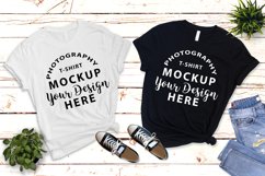 Bella Canvas 3001 Mock-up BLACK &amp; WHITE Product Image 1