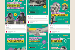 Modern Podcast Carousel Template Product Image 5
