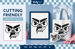Monster Face SVG - Cartoon Monster Face Cut File Product Image 2