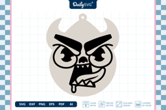Monster Teardrop Keychain Laser Cut SVG Product Image 1