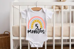 5 Months SVG | Baby Milestone SVG | Baby SVG | Newborn SVG Product Image 2