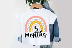 5 Months SVG | Baby Milestone SVG | Baby SVG | Newborn SVG Product Image 3