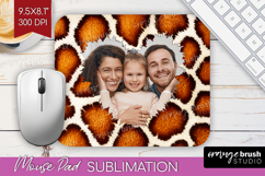 Animal Print Photo Mouse Pad PNG - Wild Animal Picture Frame Product Image 1